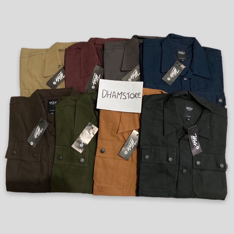 ORIGINAL WOLV Jaket Semi Parka Premium Jaket Pria Kameja Pria Jaket Trucker Jaket Canvas Jaket Casual