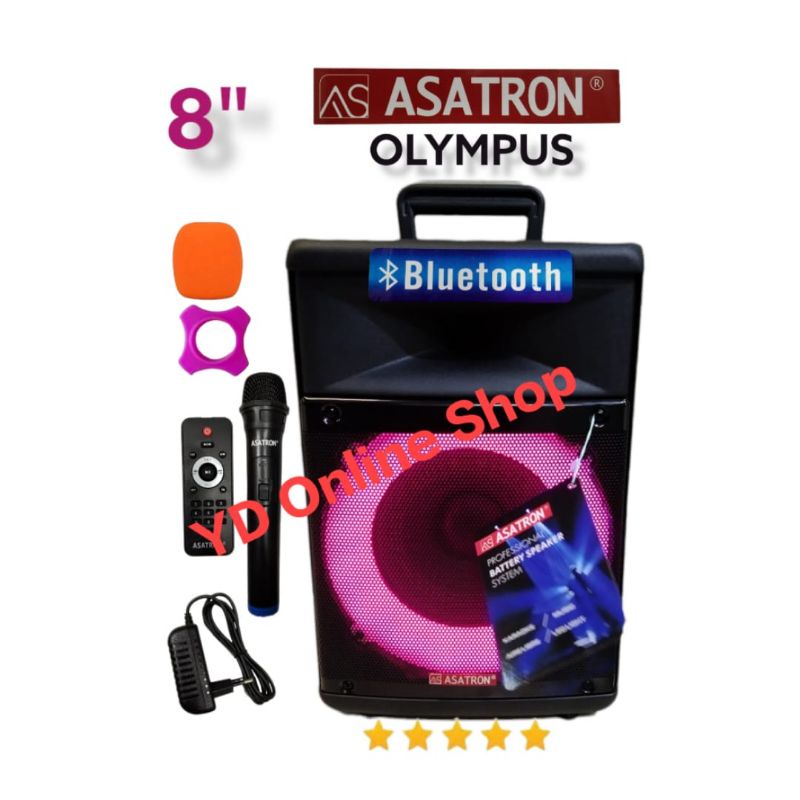 Speaker Portable ASATRON 8 inch OLYMPUS Speaker bluetooth