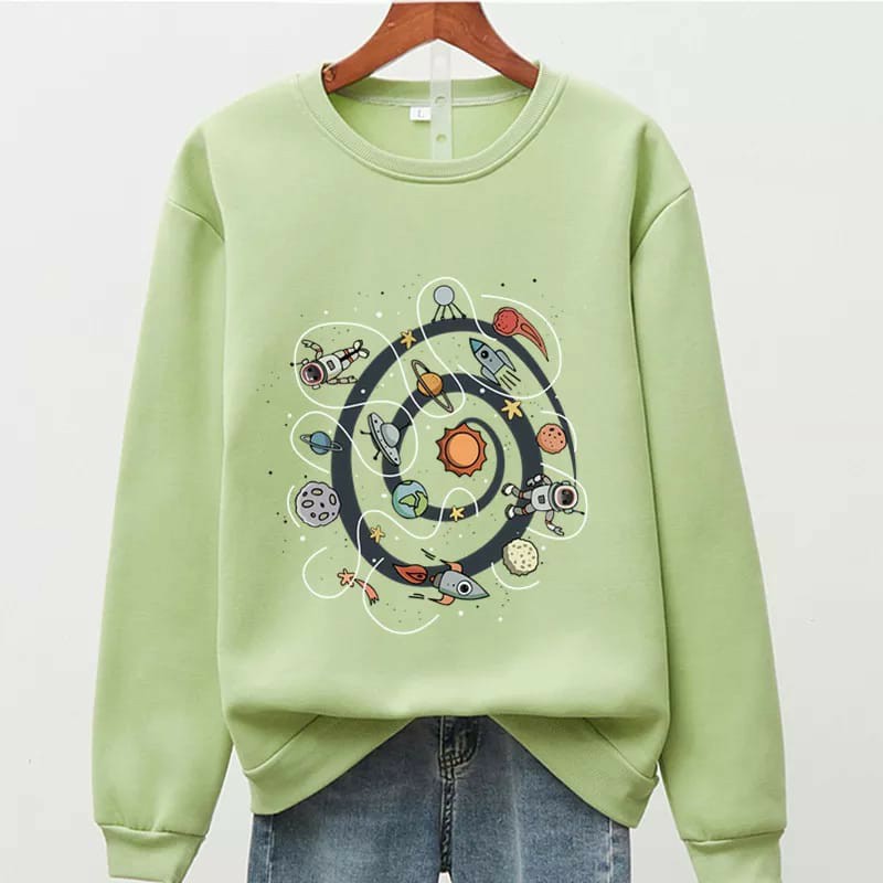 SPACE CIRCLE SWEATER / SWEATER WANITA TEBAL