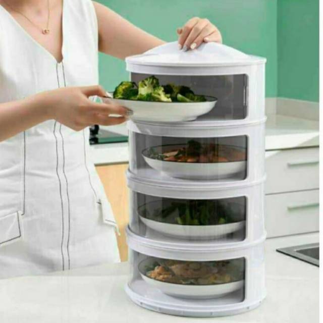 Tudung Saji 4 Susun / Tempat Penyimpanan makananRak Makanan Susun/Tempat Makan Susun Food Storage - 