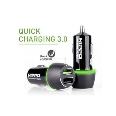 Charger Mobil Hippo Spear 2 Port USB Quick Charge 3.0 Saver