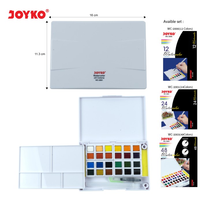 

Watercolor Cat Air Joyko WC-2001 24 Colors Warna