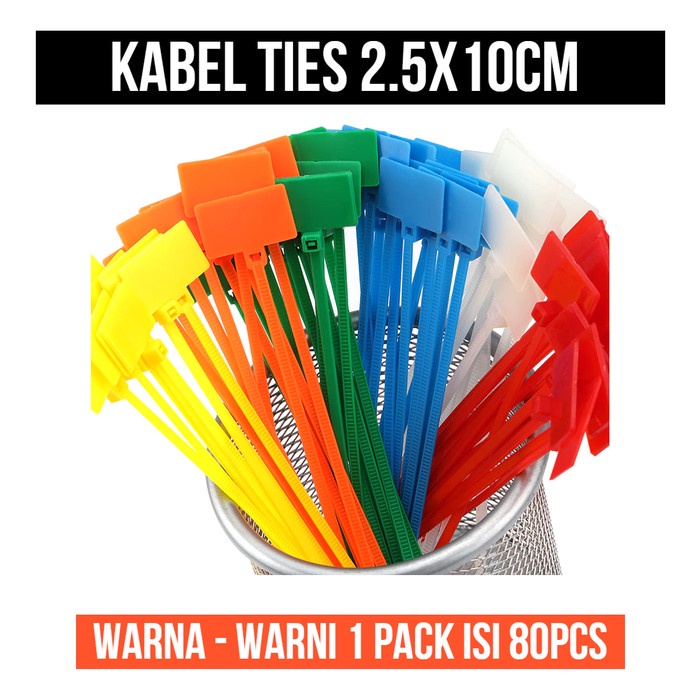 Kabel Ties Label Marker Nama Tis Tie Cable Maker Name Tag Pengikat