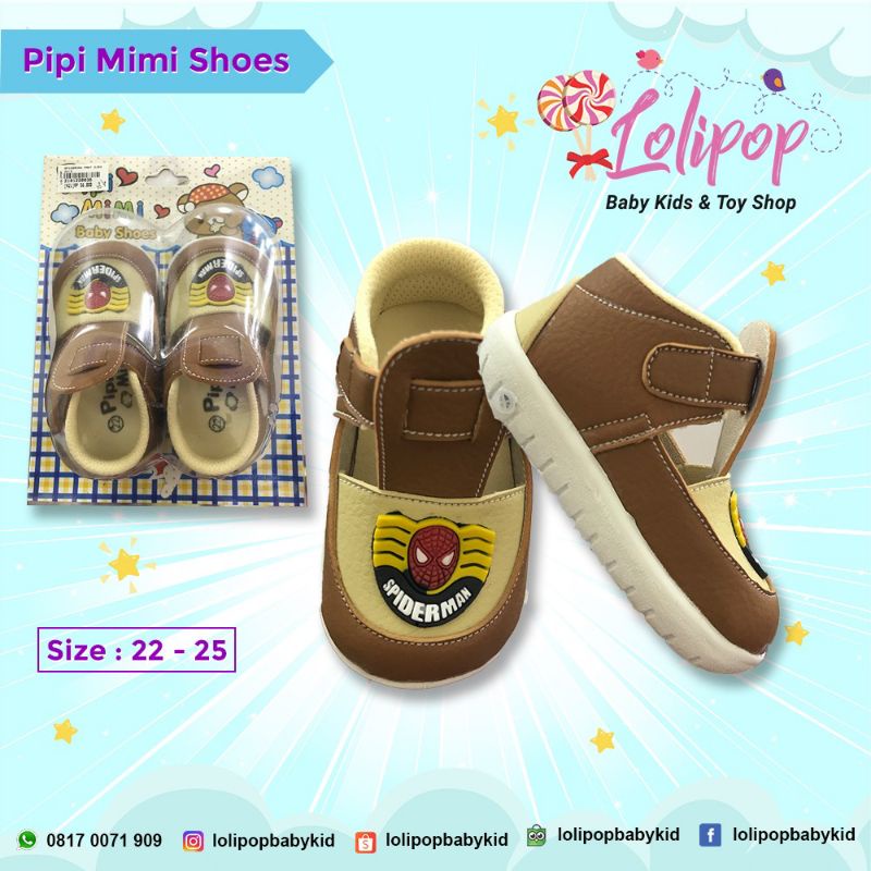 Pipi Mimi Shoes - Sepatu Bayi Cowok Motif Spiderman