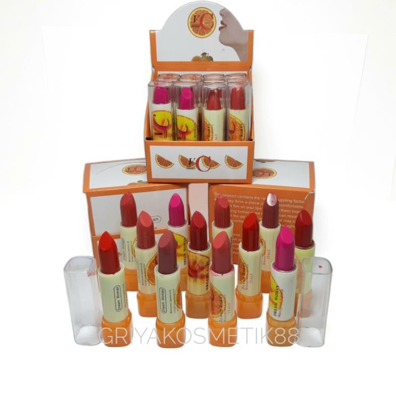 LIPSTIK VIT C 12 WARNA HARGA 1 BOX