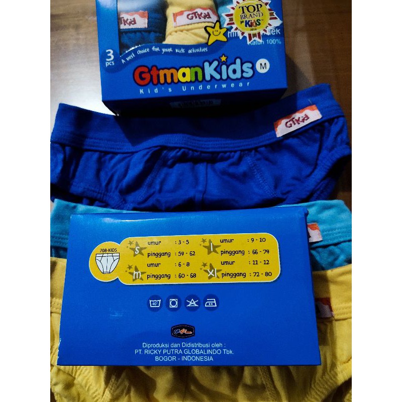 708 KID CELANA DALAM ANAK PRIA GT MAN  KIDS ANAK  708 / CD GT KIDS 708 / CD ANAK GT MAN 708 KID