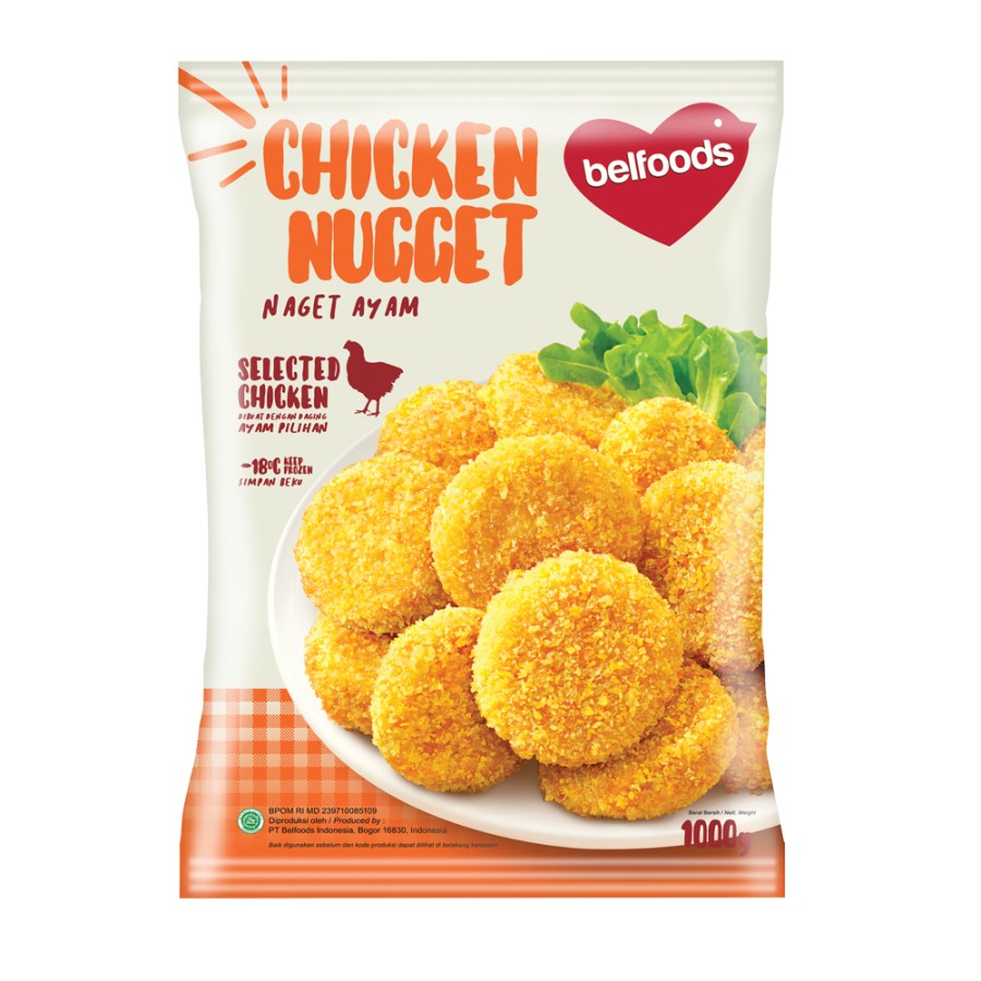 

Belfoods Favorite Chicken Nugget 1kg Nuget Ayam Kiloan