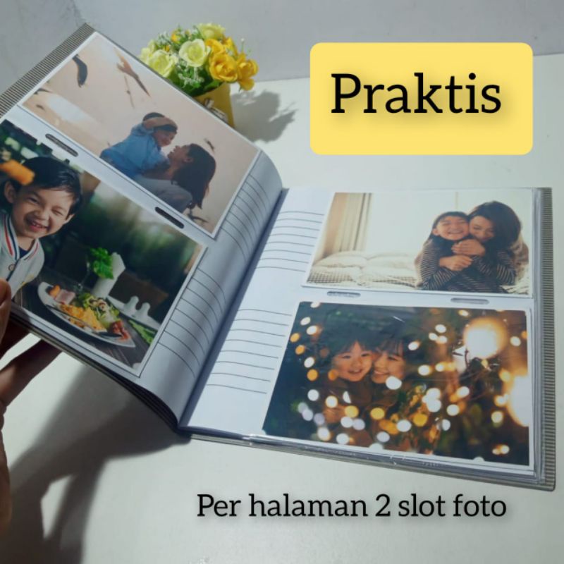 [ MURAH ] ALBUM FOTO MINIMALIS 4R ISI 40 POCKET LILY FLOWERS