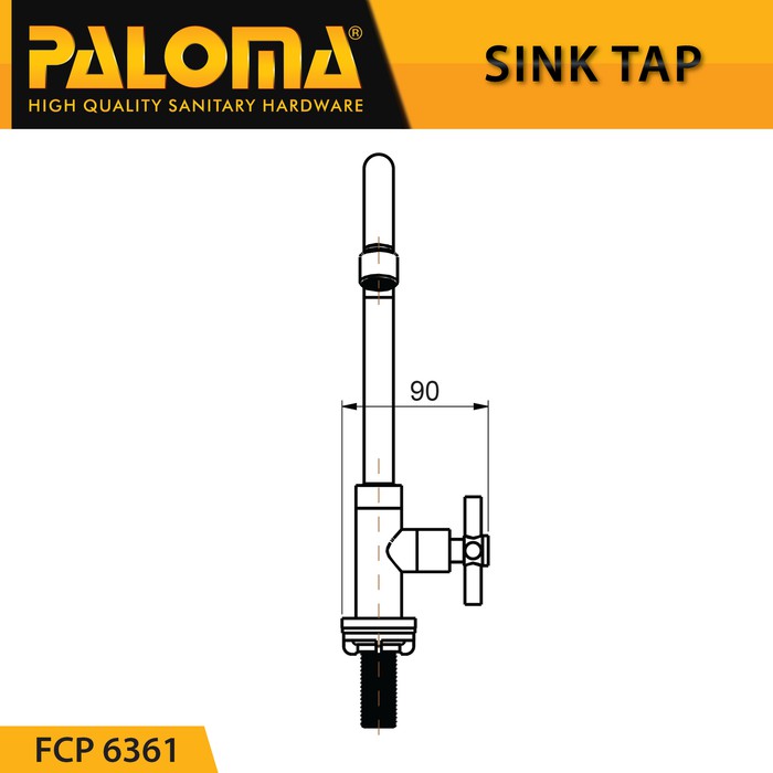 PALOMA FCP 6361 Keran Sink Angsa Cuci Piring Dapur Wastafel Kran Air