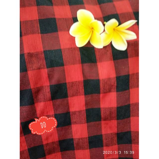 

Katun Kotak Kotak 5 cm Merah Hitam Lebar 1.50cm. TERMURAH,,.