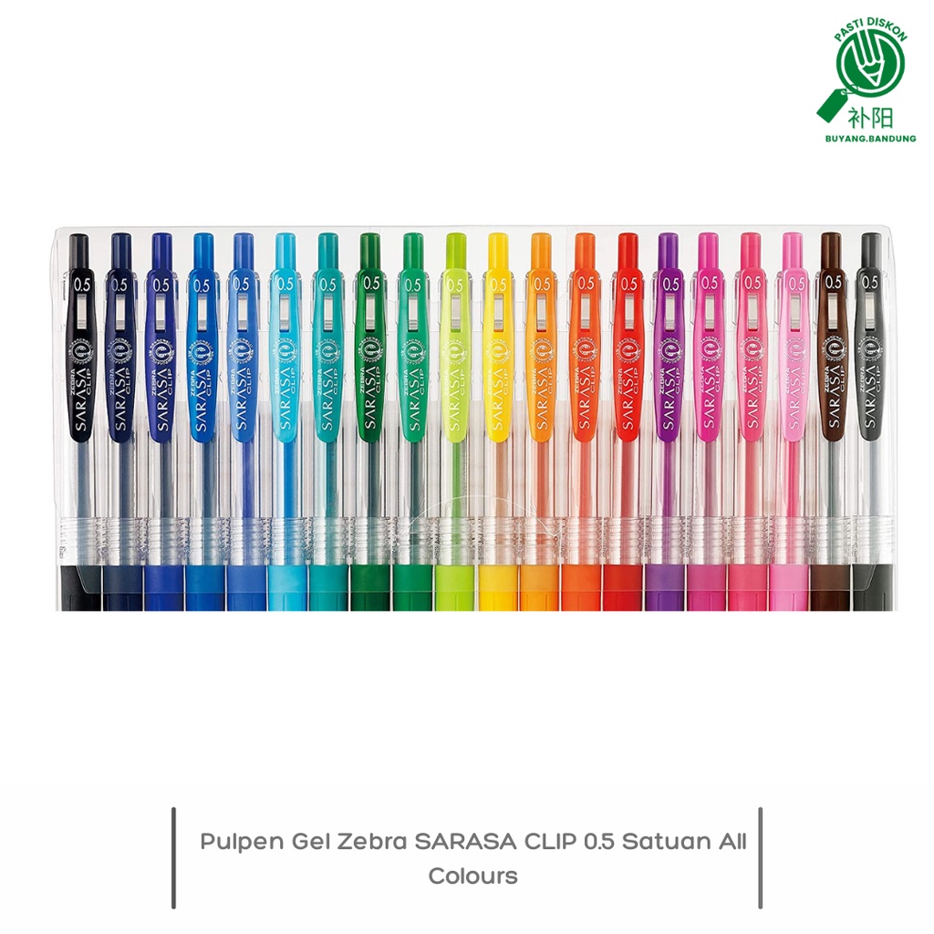 

Pulpen Gel Zebra SARASA CLIP Ukuran 0.5mm Satuan All Colours