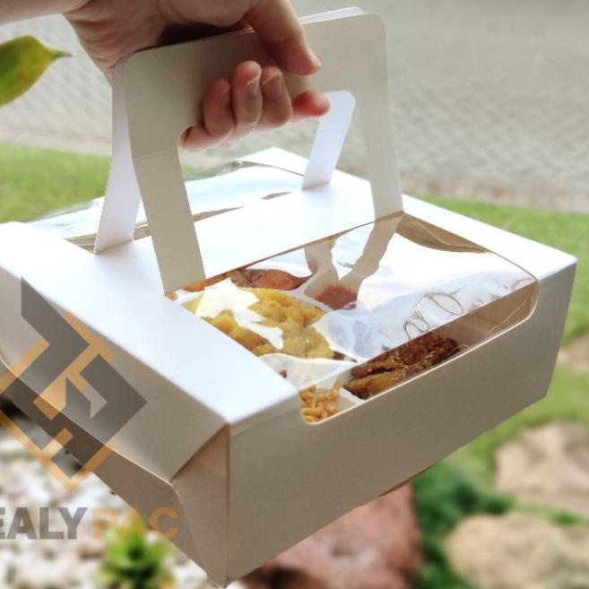 

☊ Box Handle Mika 20x20x7cm - Ivory (per 10pcs) ☞