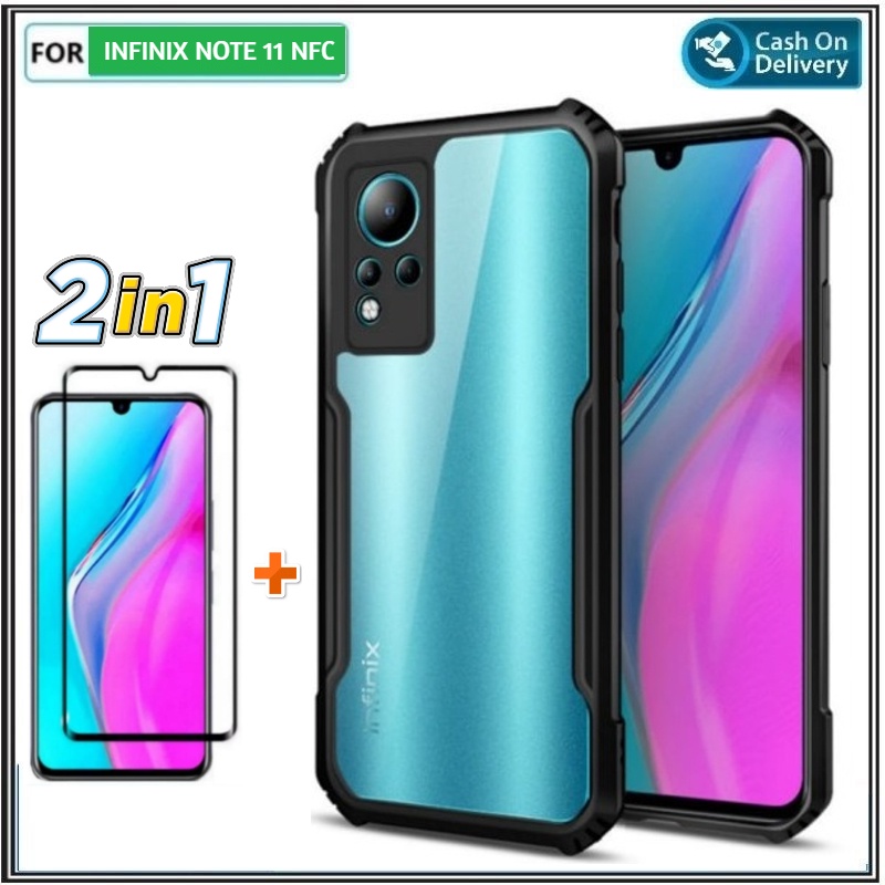 Case INFINIX NOTE 11 NFC Softcase Armor TPU Free Tempered Glass Layar