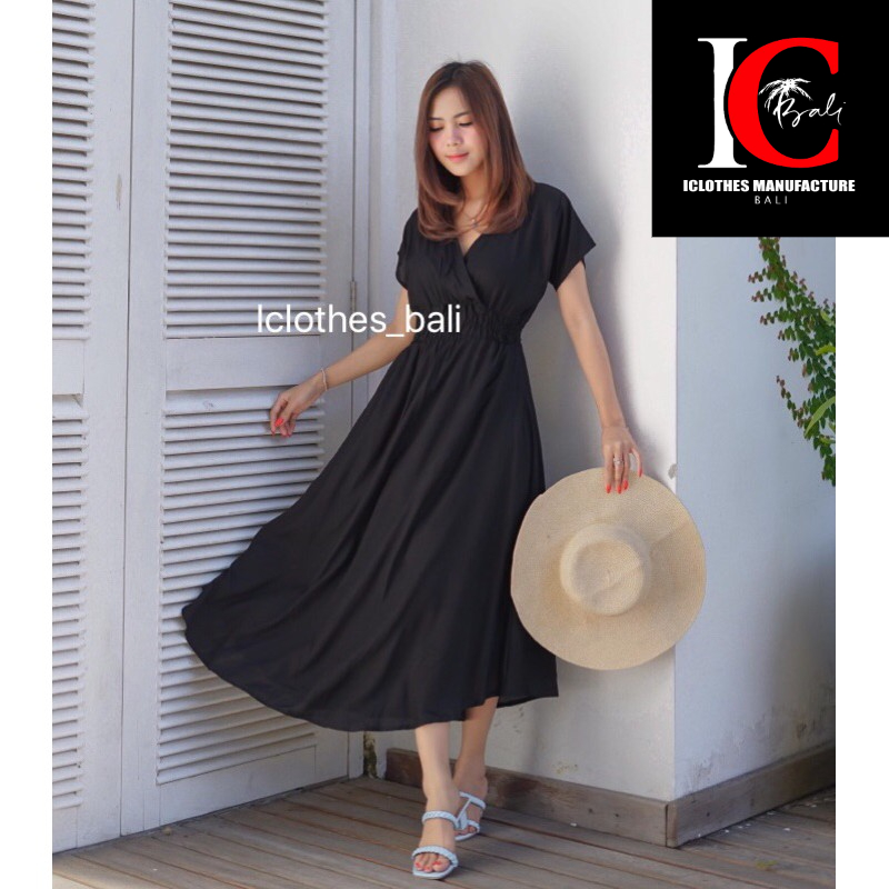 DRESS LENGAN PENDEK POLOS ML015// DASTER BALI/ DRESS BUMIL/ HOME DRESS/ DRES PANTAI/DRES BUSUI