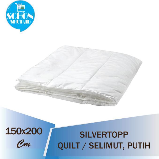 Ready Stok - Selimut / Quilt / Bed Cover Silvertopp Ikea, Putih - 150X200 Cm