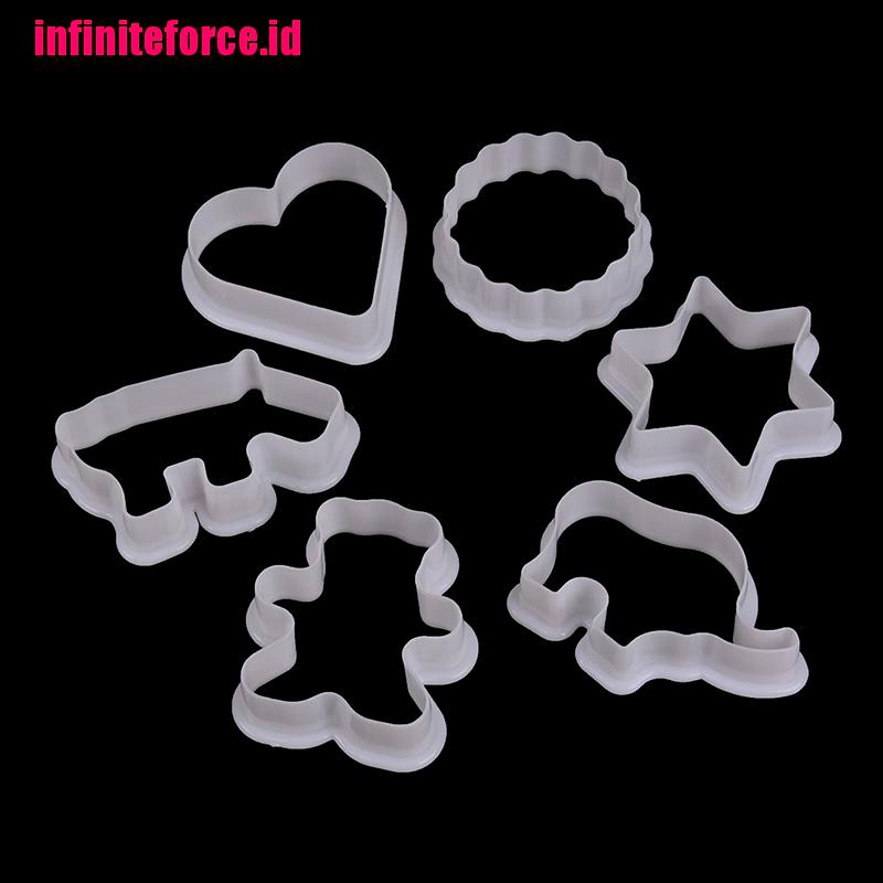 6pcs animal plastic cookie biscuit cutters pastry fondant moulds cake decor tool