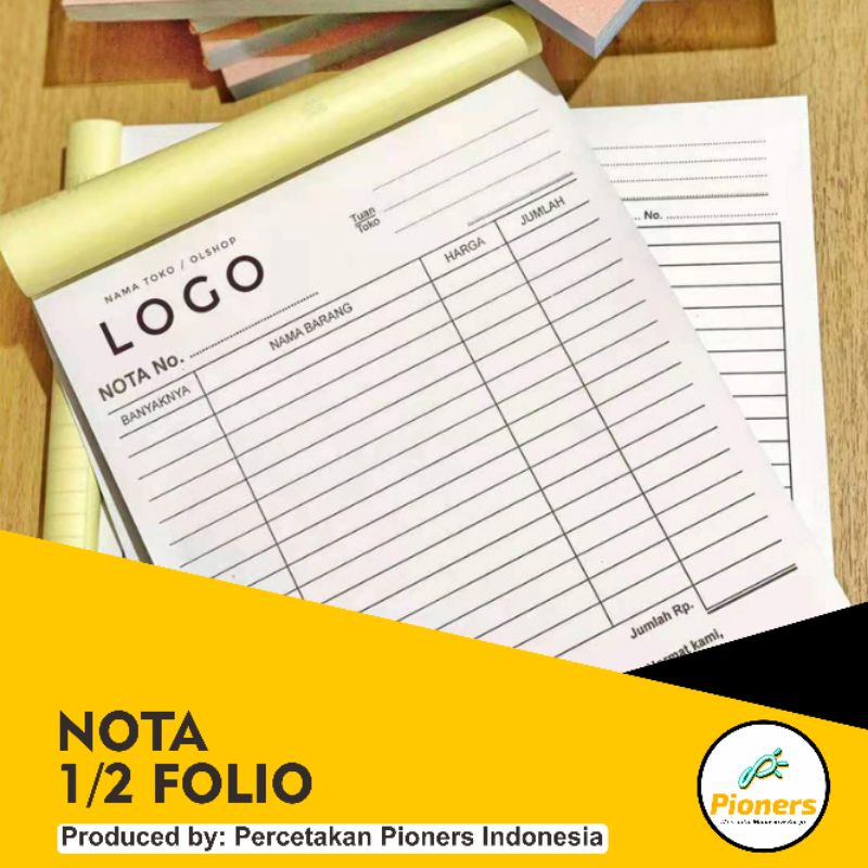 

Cetak Nota 1/2 Folio