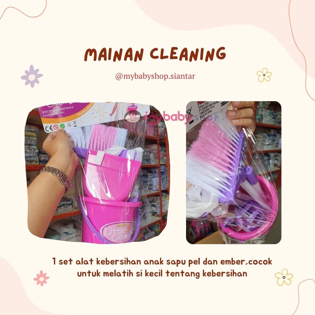 MAINAN ANAK PEREMPUAN CLEANING SET LITTLE HELPER MAINAN SAPU PEL ANAK