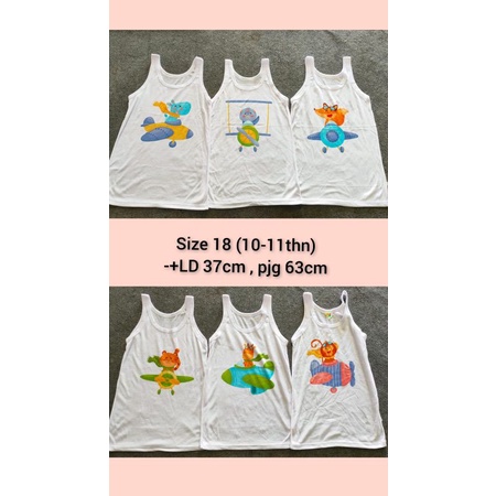 SINGLET MOTIF / SINGLET BAYI / SINGLET ANAK / KAOS DALAM ANAK