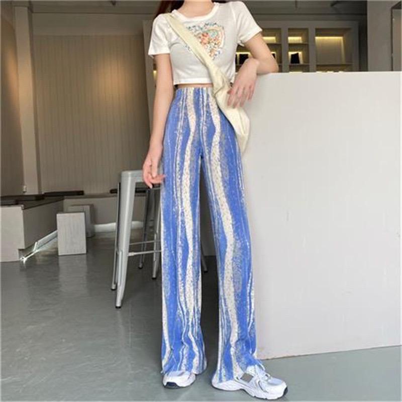 Celana Kulot Plisket Wanita Import 3 Warna Pinggang Karet 9685