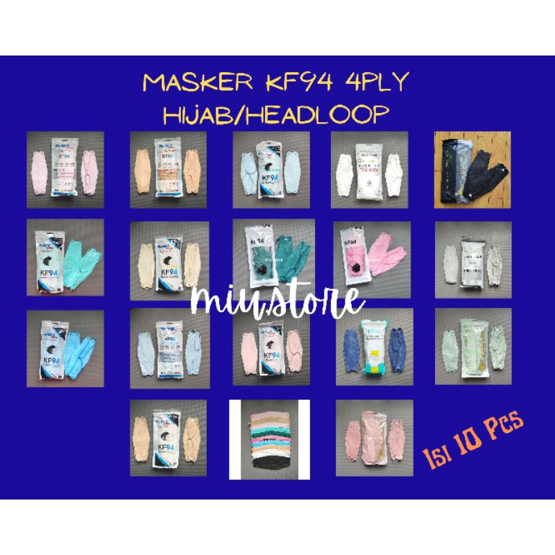 MASKER KF94 4PLY HIJAB HEADLOOP