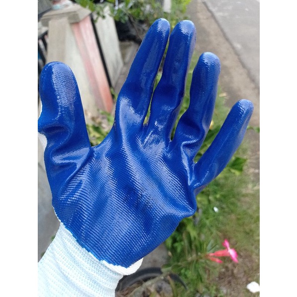 Sarung Tangan Karet Safety Nylon TYFA  / safety hand gloves / KAOS TANGAN TEHNIK /kaos tangan kerja proyek