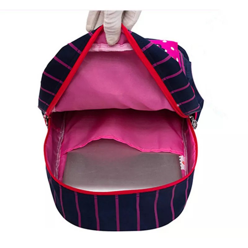 [COD] tas ransel anak wanita motif barbie salur warna warni / tas anak paud/ tas anak tk perempuan