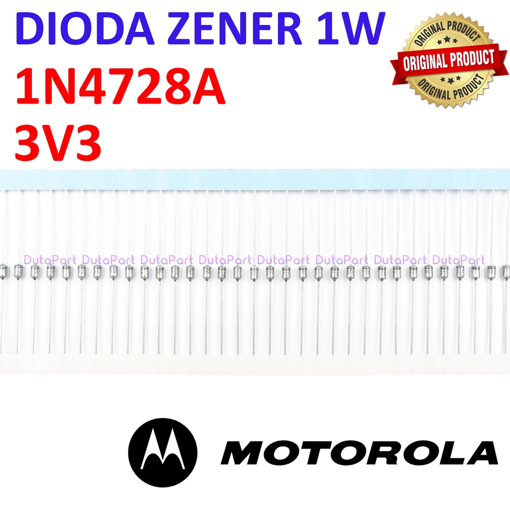 Dioda Zener 1N4728A 3V3 1W ORIGINAL MOTOROLA 1N4728 3.3V