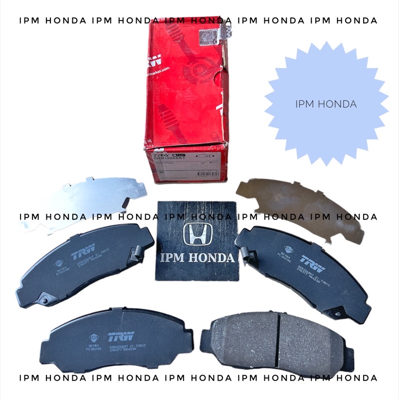 45022 SNB TRW / Compact Thailand Brake Pad Kampas Rem Depan Honda Accord CM5 2003-2007 CP2 2008-2012 Odyssey RA6 RA8 2000-2003 RB1 2004-2008 RB3 2009-2013 Stream 2.0 2000cc 2002-2006 Civic FD FD1 FD2 2006-2011 BRV 2015-2021