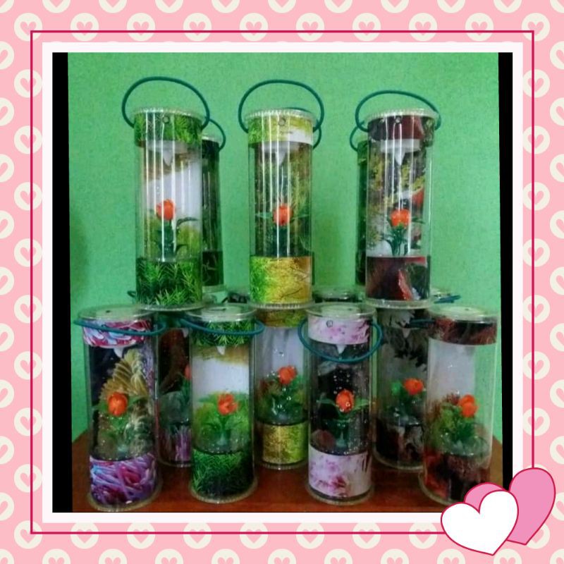 AQUARIUM MINI/AQUARIUM CUPANG/ AQUARIUM TABUNG/AQUARIUM HIAS yang cocok untuk ikan hias (17,5x5,5cm)