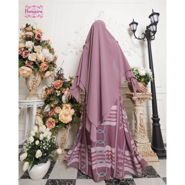 Mauza Humaira Series ORI by Humaira / Gamis Set Syar'i / Gamis Pesta / Dress Muslimah / Baju Syar'i Lebaran / Fashion Branded Muslimah-5