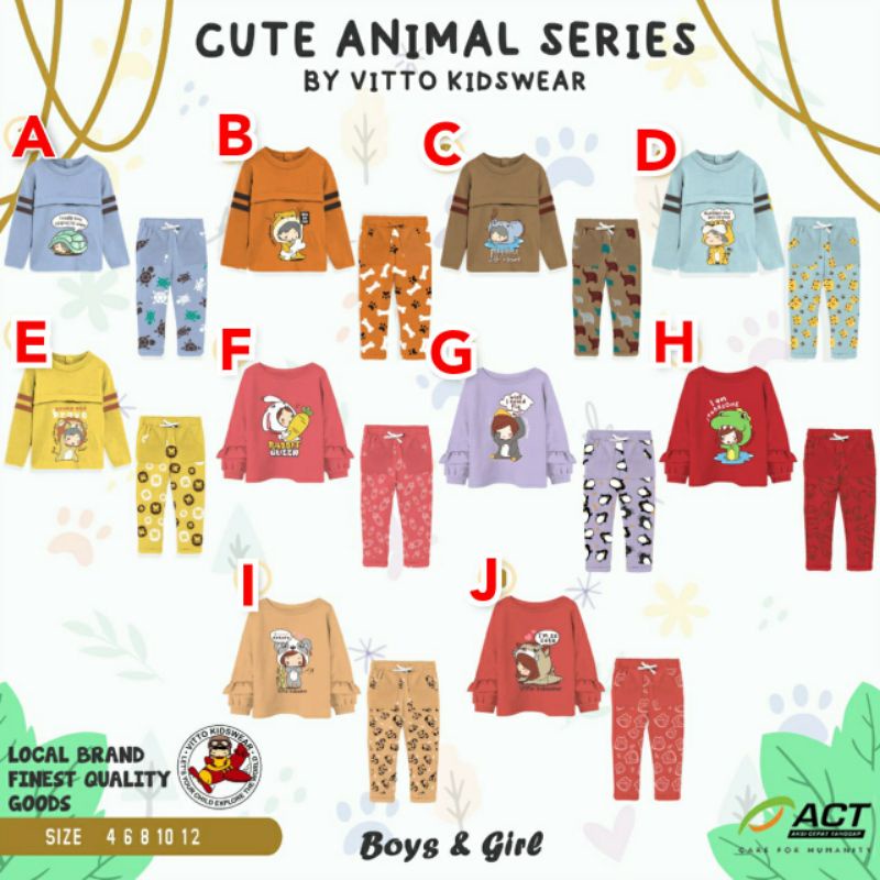 Cute Animal Series Vitto Kidswear / set cute animal/ vitto kidswear