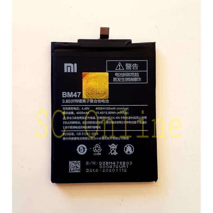 Jual Baterai Xiaomi Redmi 4x Original Bm47 Batre Batrai Xiaumi Xiomi Shopee Indonesia 6564