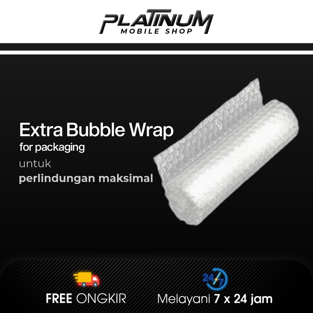 

Extra Bubble Wrap untuk perlindungan extra / maksimal terhadap paketan - extra bubble