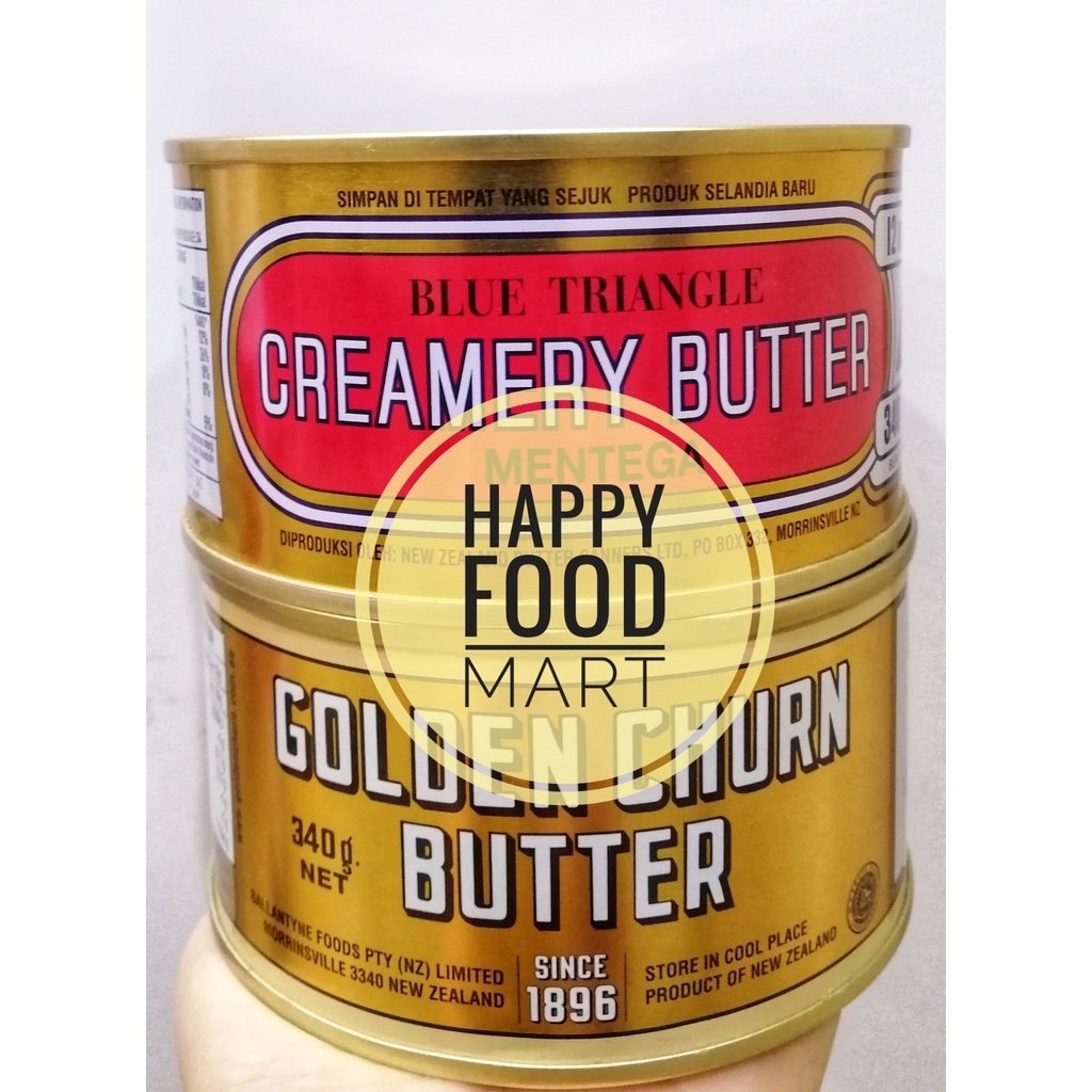 

[PROMO] GOLDEN CHURN BUTTER 340G/BLUE TRIANGLE CREAMERY BUTTER 340G/MENTEGA HALAL IMPOR/TINNED PURE CREAMY BUTTER/MENTEGA SEGITIGA BIRU CAP TONG