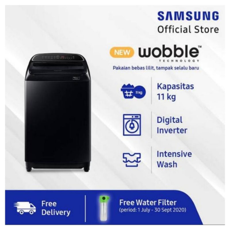 SAMSUNG WA11T5260BV Mesin Cuci Top Loading Wobble ™ eTM Technology 11 Kg