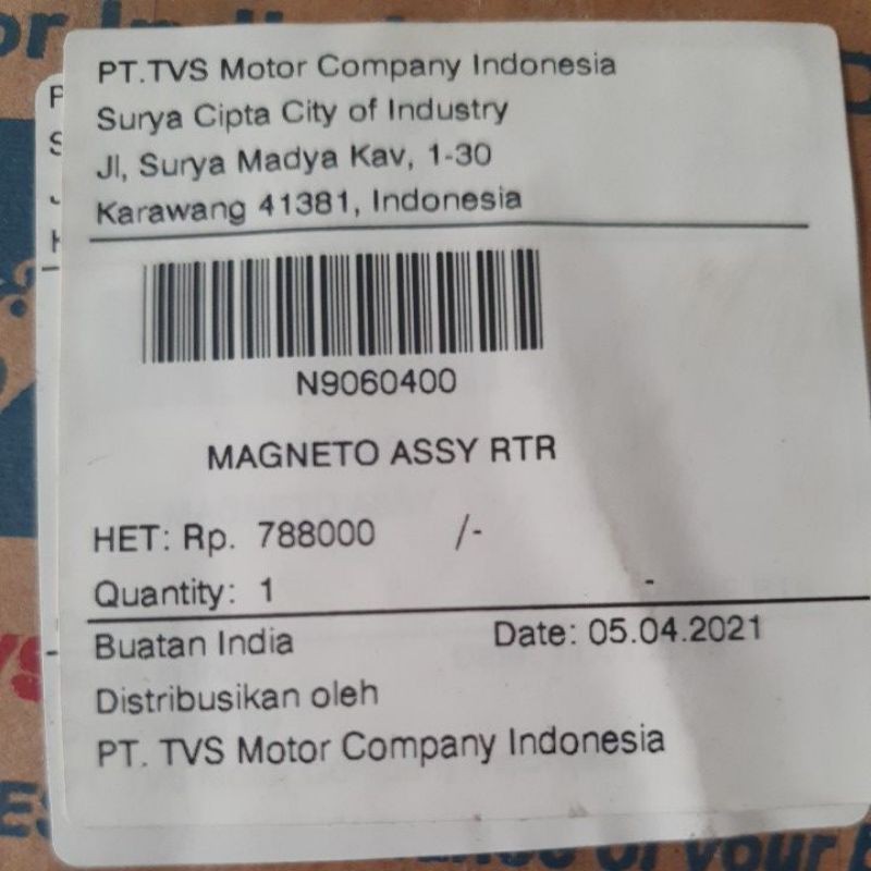 Spull+Magnet Apache 160 TVS (magneto assy RTR)