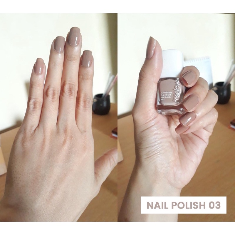 【Official Store】MS GLOW Kutek Peel Off Msglow | Peel Off Nail Poolish Halal | Bisa Dipakai Wudhu Sholat