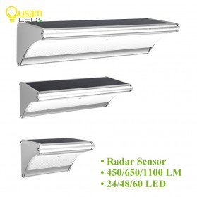 Lampu Solar Sensor Gerak Outdoor 24 LED 1.5W 450 Lm - HBT1612 - Silver