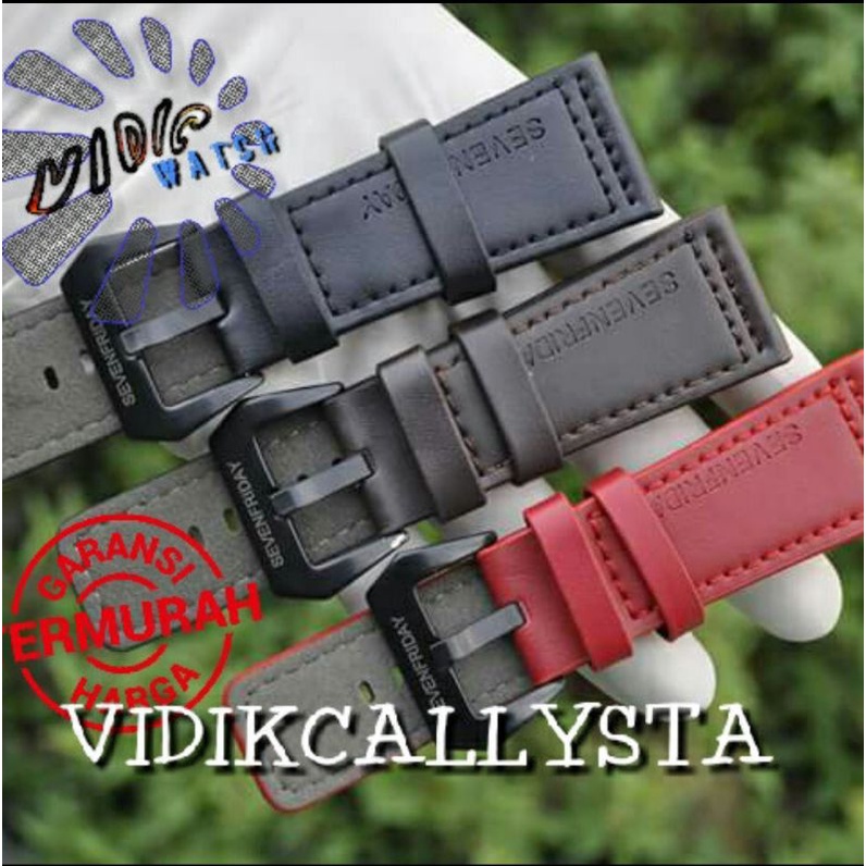 LEATHER STRAP WATCH TALI KULIT SF SEVEN 28MM 28 MM LOGO