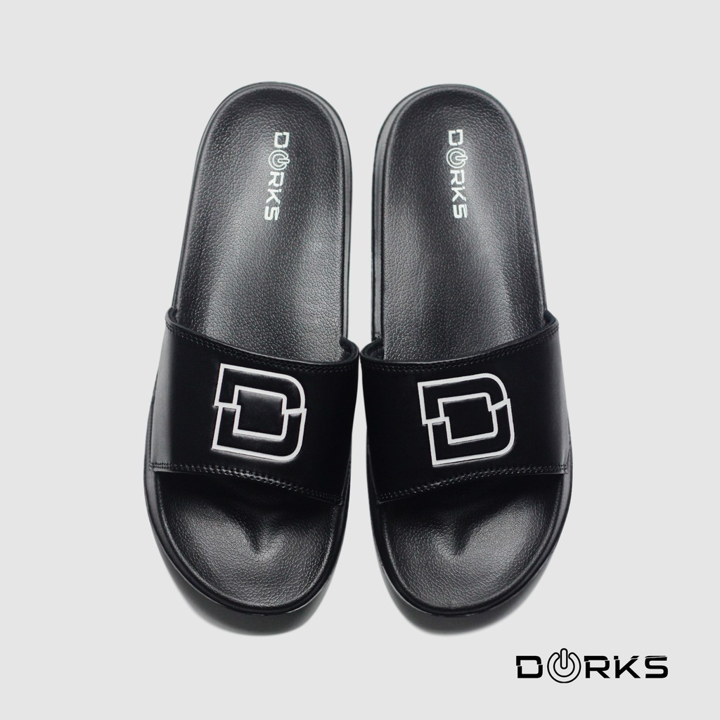 Dorks - Dope Black | Sandal Slop | Sandal Slide | Sandal Slide Pria |  Sandal Murah | Sandal Original-3
