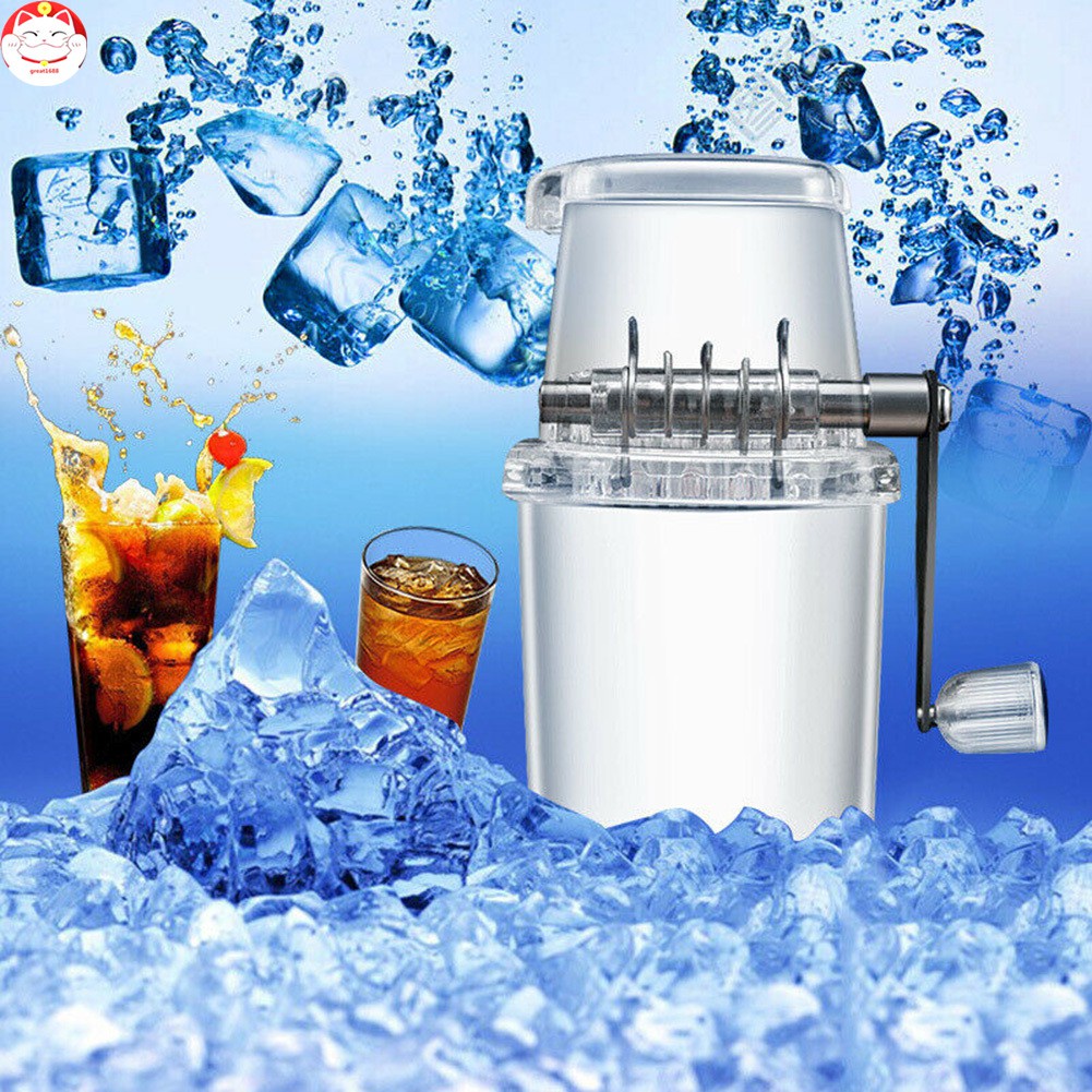 Mesin Penghancur Es Salju Manual Portabel Model Transparan