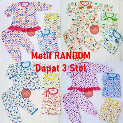 Setelan Baju Bayi 3-18 Bulan, Kaos Anak Lengan Panjang, Lucu, Keren, Murah Berkualitas RANDOM