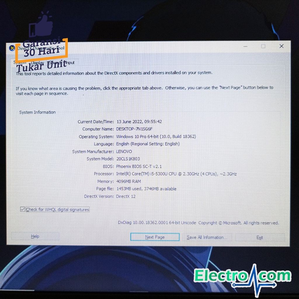 Second Laptop Lenovo Thinkpad X250 i5-5300u 8/256GB 12,5&quot;HD