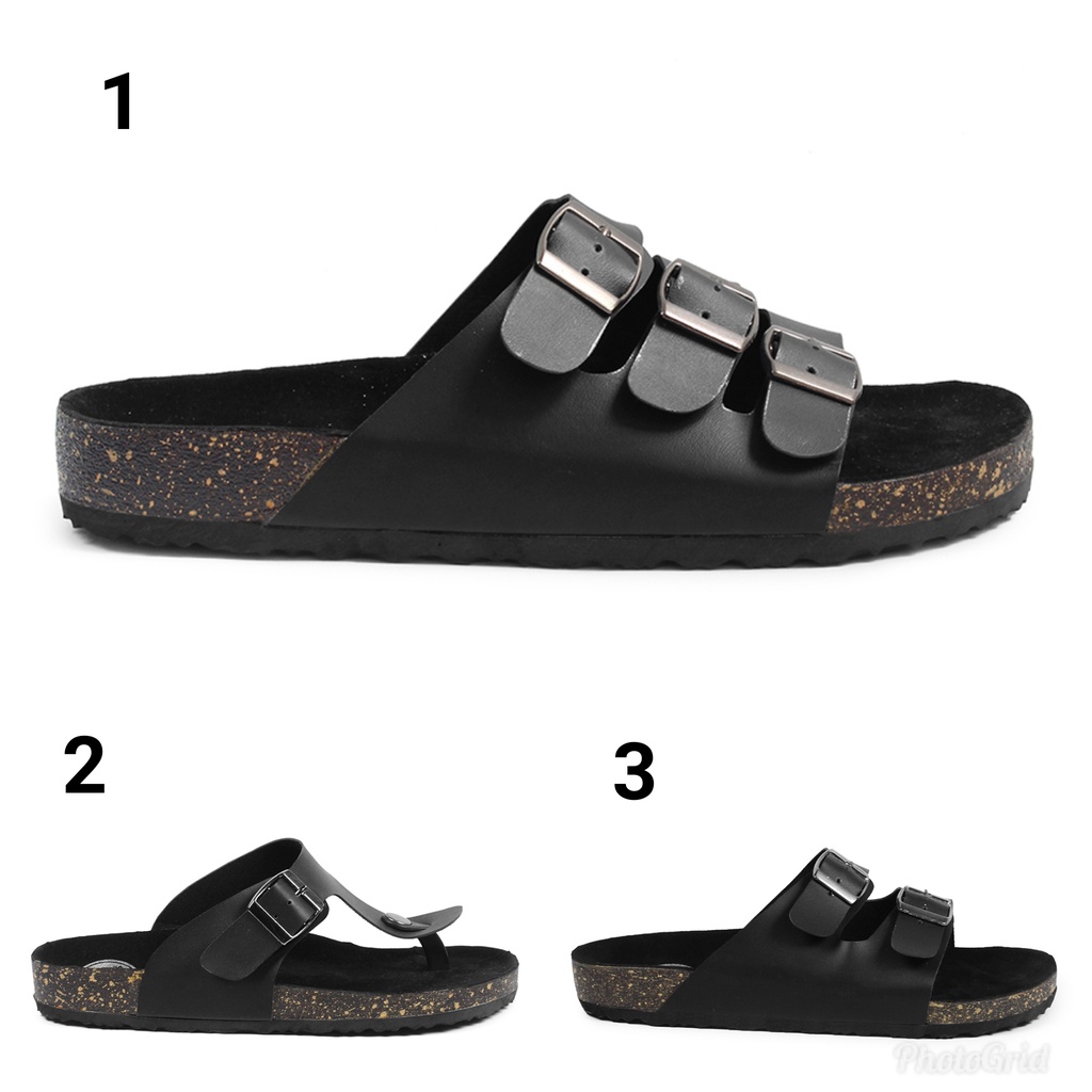 Sandal Pria Wanita Birken Gesper 1 2 3 / Sandal Puyuh Wanita / Sandal Slop Pria Wanita