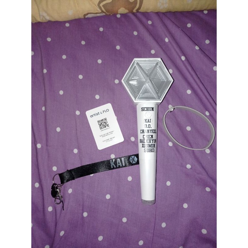 official lightstick exo ver. 3 (free batery) second murah