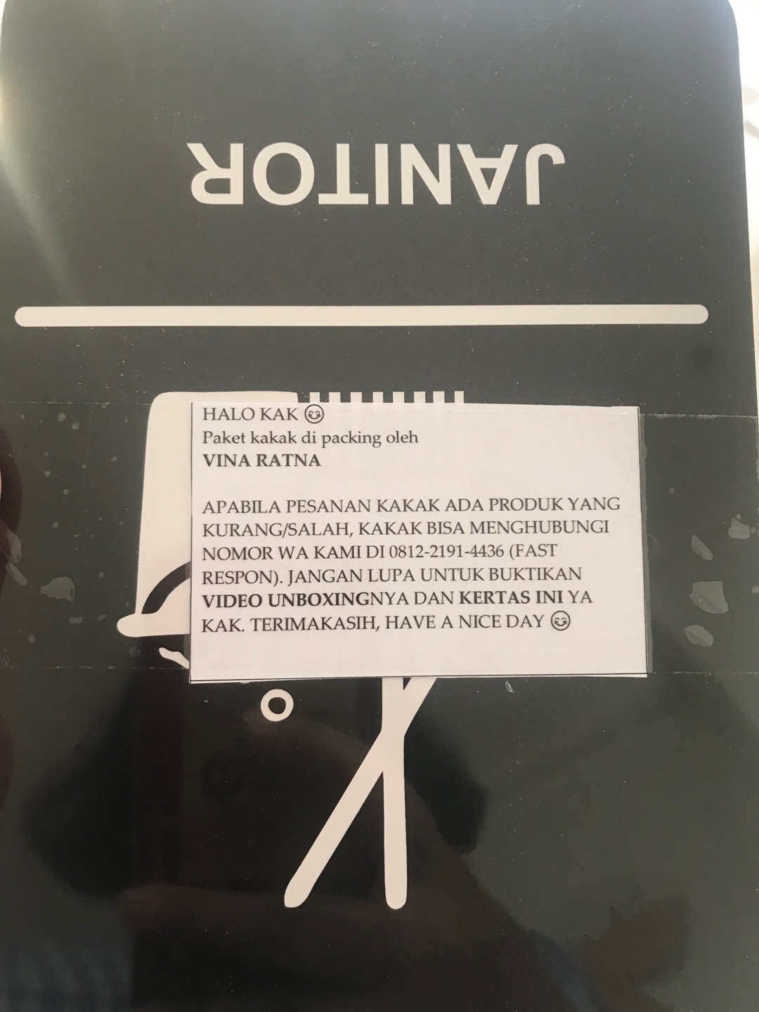 Papan Tanda Ruang Janitor Sign