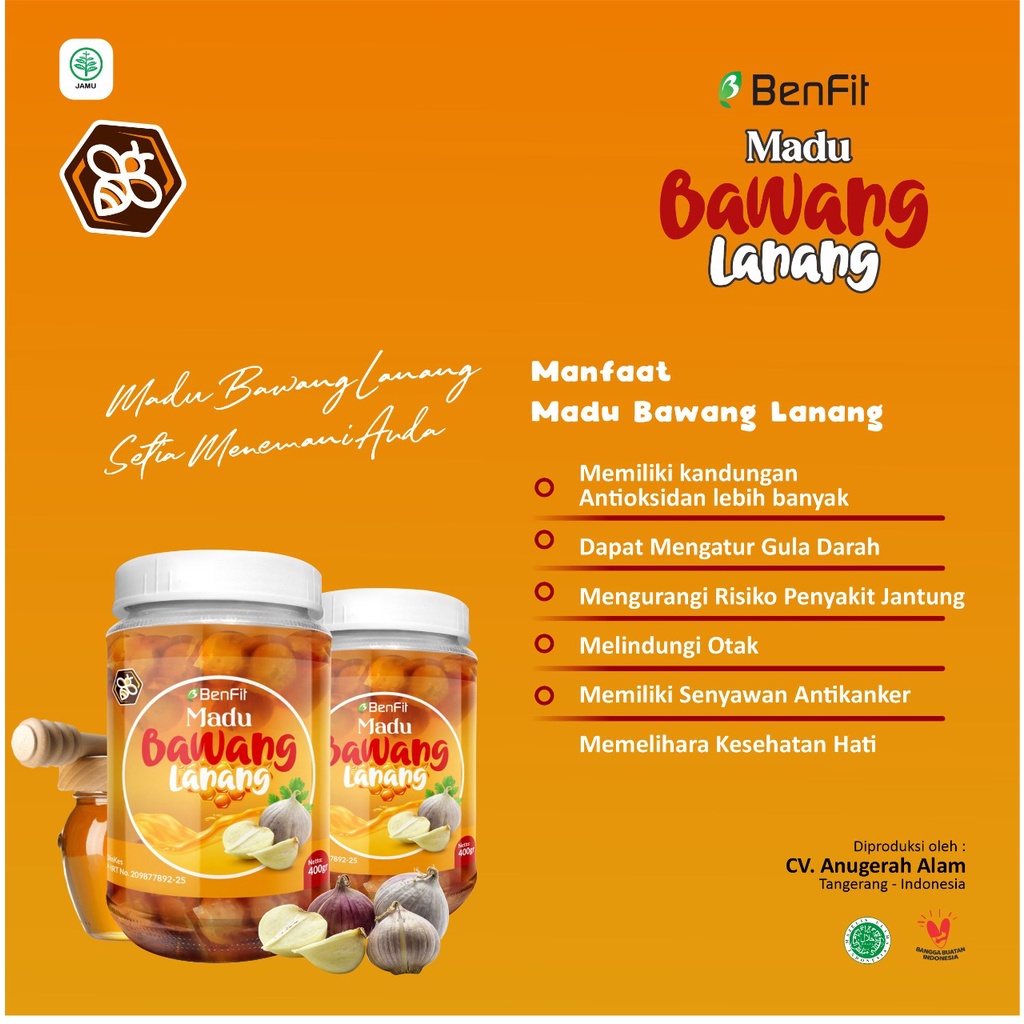 

Madu Bawang lanang Madu Bawang Tunggal Benfit Netto 400gr