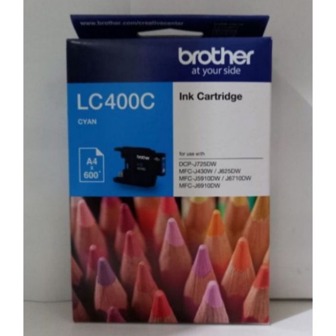 tinta brother lc 400 cyan original=dcp-j725dw.mfc-j430w.j625dw.mfc-j5910dw.j6710dw.mfc-j6910.