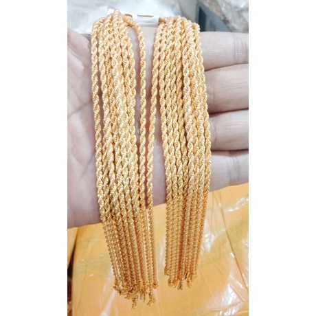 Nk871. Kalung xuping wanita lapis emas ukuran 45 cm model tambang